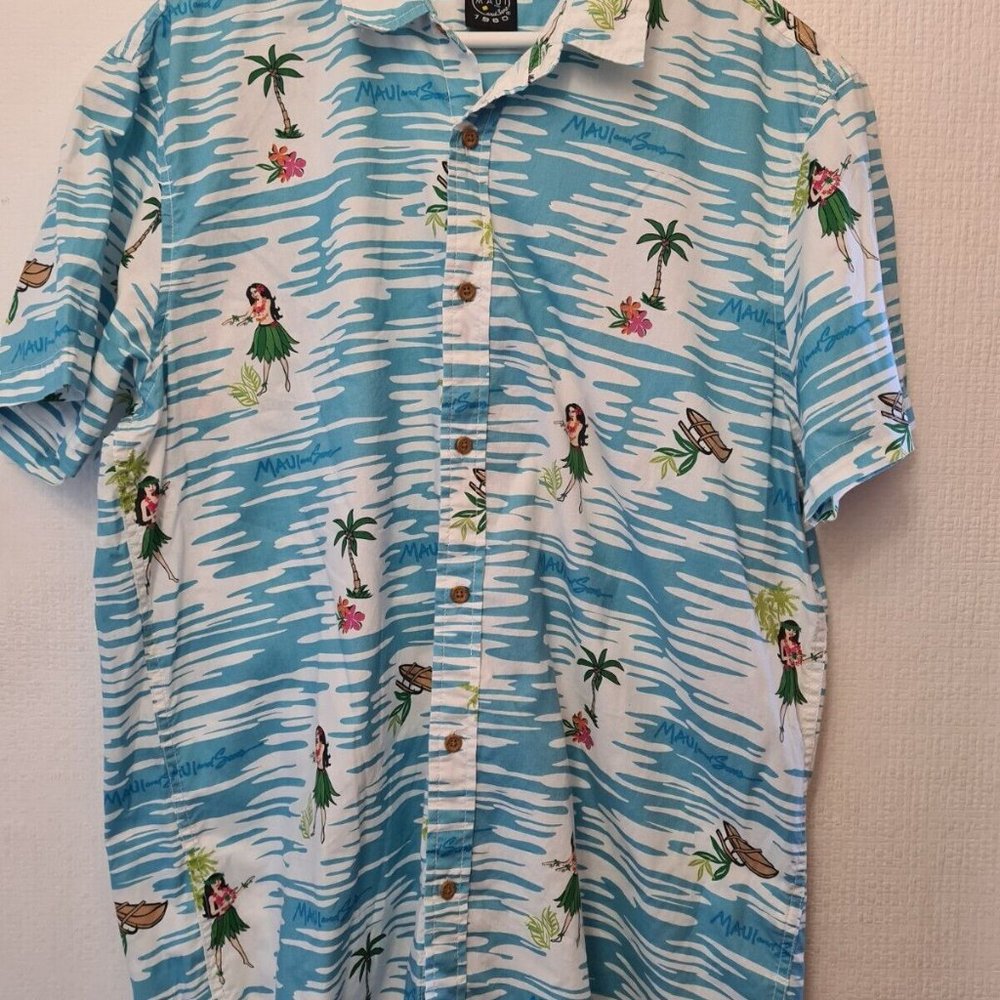 Maui & sons Hawaiian shirt size XL short sleeve beach holiday surf - Picture 6 of 9